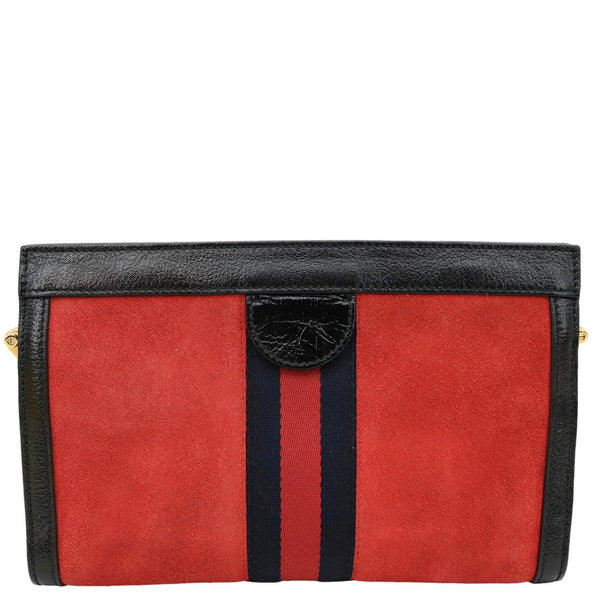 GUCCI Ophidia Small Suede Chain Shoulder Bag Red 503877