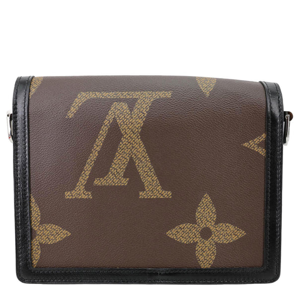 LOUIS VUITTON Dauphine MM Giant Monogram Reverse Canvas Shoulder Bag Brown
