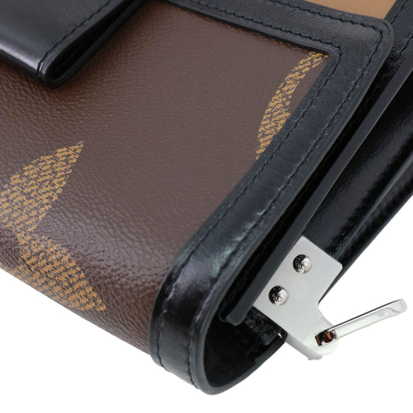 LOUIS VUITTON Dauphine MM Giant Monogram Reverse Canvas Shoulder Bag Brown