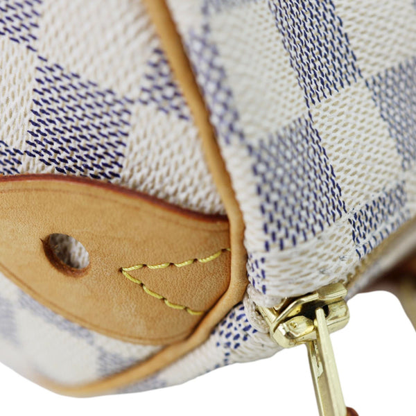 LOUIS VUITTON Speedy 25 Bandouliere Damier Azur Satchel Bag White