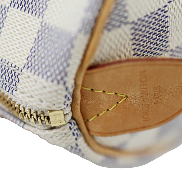 LOUIS VUITTON Speedy 25 Bandouliere Damier Azur Satchel Bag White