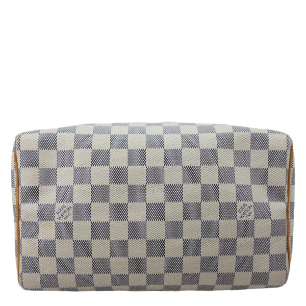 LOUIS VUITTON Speedy 25 Bandouliere Damier Azur Satchel Bag White