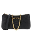 LOUIS VUITTON Liv Pochette Monogram Empreinte Leather Shoulder Bag Black