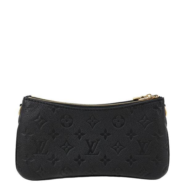 LOUIS VUITTON Liv Pochette Monogram Empreinte Leather Shoulder Bag Black