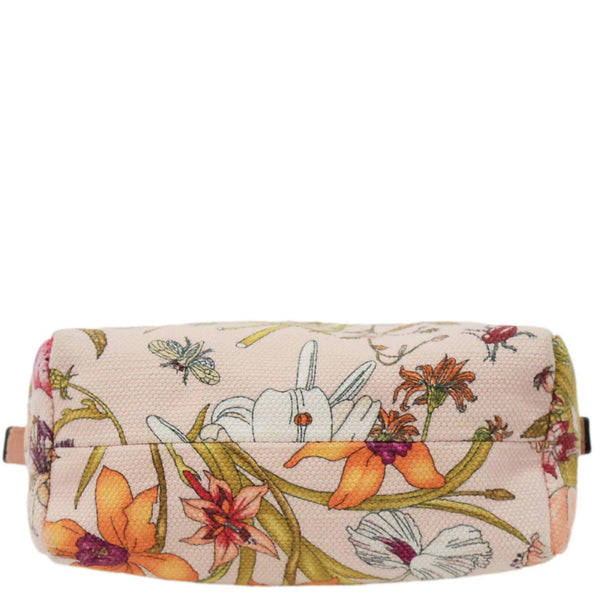 GUCCI GG Floral Canvas Cosmetic Pouch Pink 577355
