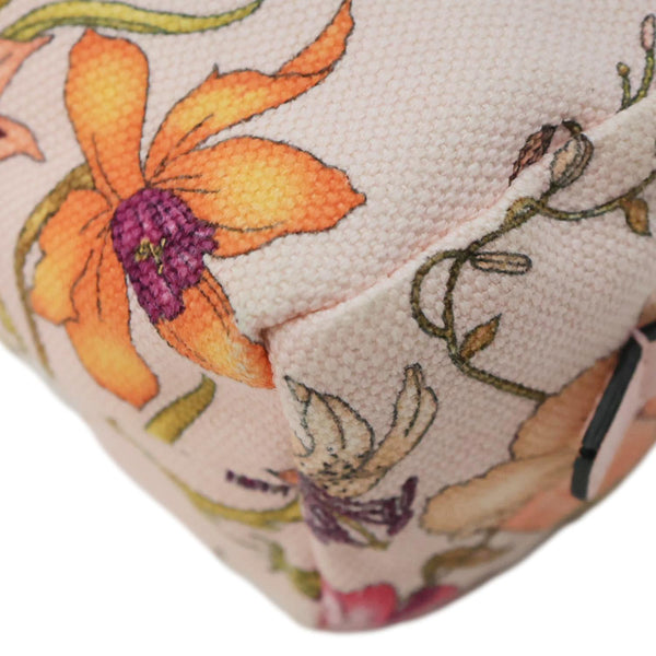 GUCCI GG Floral Canvas Cosmetic Pouch Pink 577355