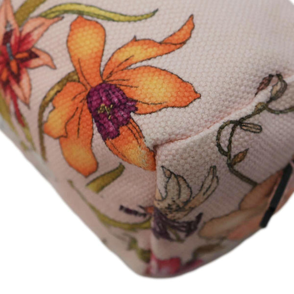 GUCCI GG Floral Canvas Cosmetic Pouch Pink 577355