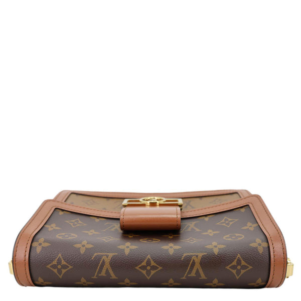 LOUIS VUITTON Dauphine MM Monogram Reverse Canvas Shoulder Bag Brown