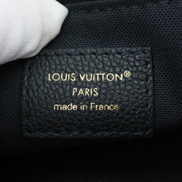 LOUIS VUITTON Liv Pochette Monogram Empreinte Leather Shoulder Bag Black