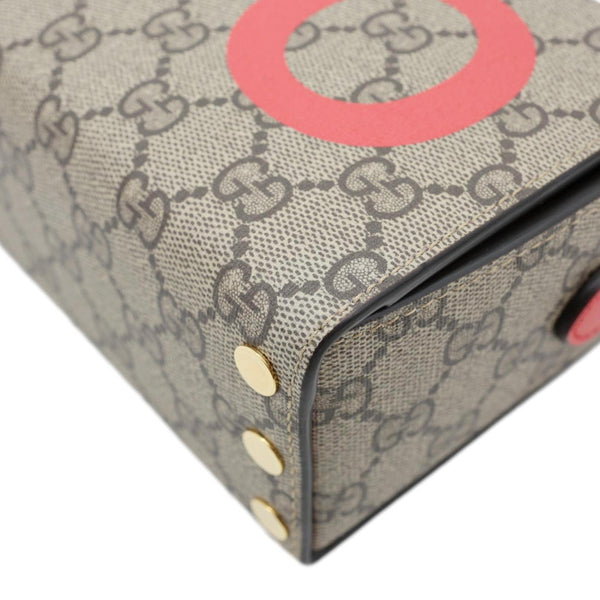 GUCCI Moon Love Valentines Day Padlock GG Supreme Canvas Shoulder Bag Beige 677610