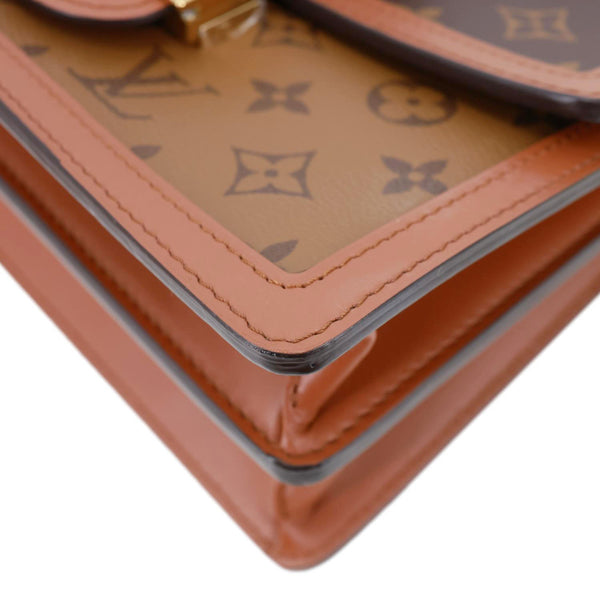 LOUIS VUITTON Dauphine MM Monogram Reverse Canvas Shoulder Bag Brown