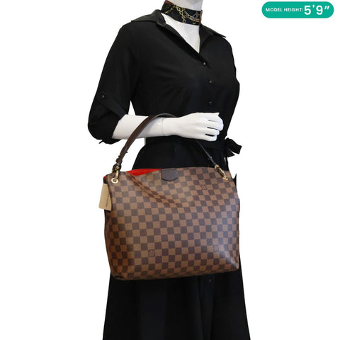 LOUIS VUITTON Graceful PM Damier Ebene Shoulder Bag Brown
