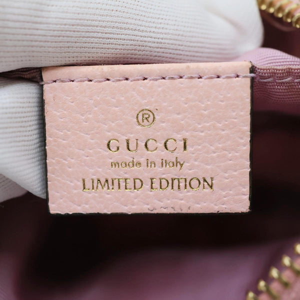 GUCCI GG Floral Canvas Cosmetic Pouch Pink 577355