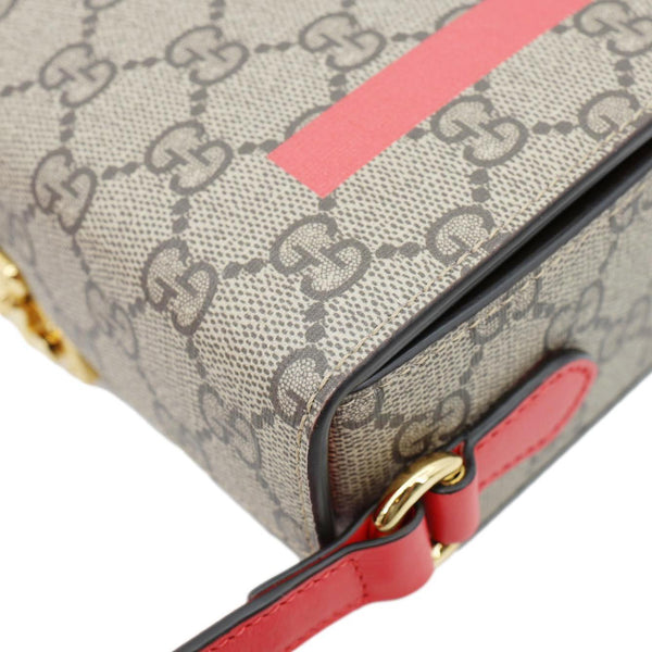 GUCCI Moon Love Valentines Day Padlock GG Supreme Canvas Shoulder Bag Beige 677610