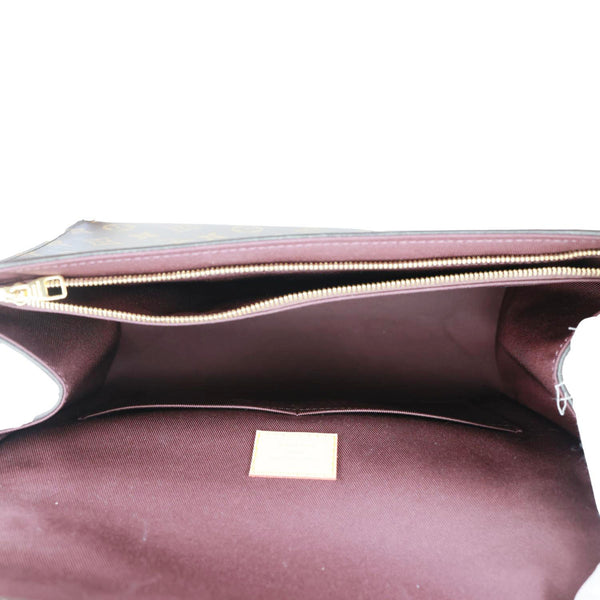 LOUIS VUITTON Cluny MM Monogram Canvas Satchel Bag Brown