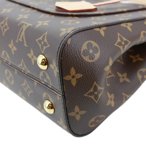 LOUIS VUITTON Cluny MM Monogram Canvas Satchel Bag Brown