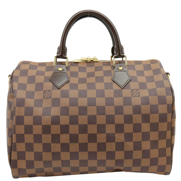 LOUIS VUITTON Speedy 30 Bandouliere Damier Ebene Shoulder Bag Brown