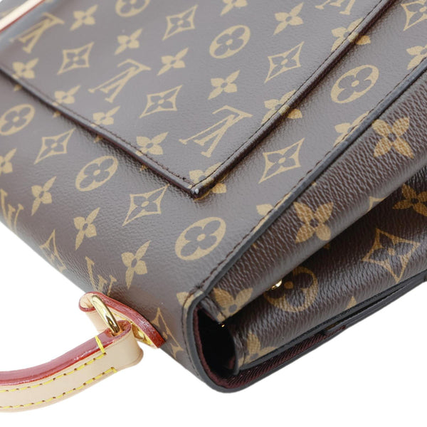 LOUIS VUITTON Cluny MM Monogram Canvas Satchel Bag Brown