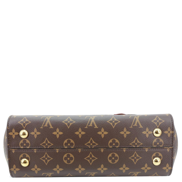 LOUIS VUITTON Cluny MM Monogram Canvas Satchel Bag Brown
