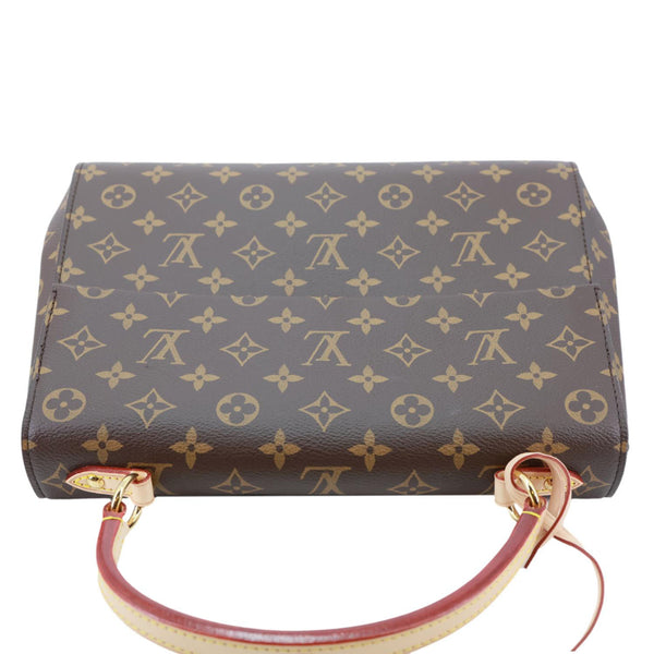 LOUIS VUITTON Cluny MM Monogram Canvas Satchel Bag Brown