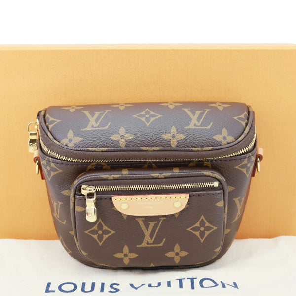LOUIS VUITTON Mini Monogram Canvas Bumbag Brown