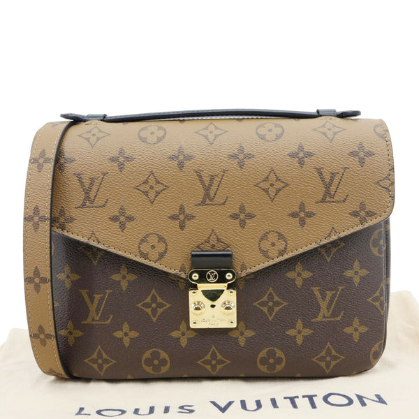 LOUIS VUITTON Metis Pochette Reverse Monogram Canvas Crossbody Bag Brown