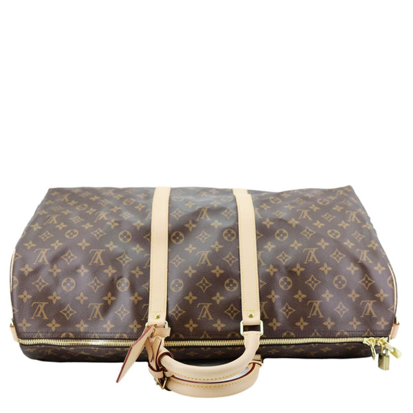 LOUIS VUITTON Keepall 55 Monogram Canvas Travel Bag Brown