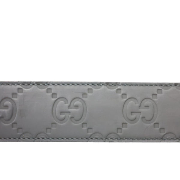 GUCCI GG Leather Belt Grey 771297 Size 110/44