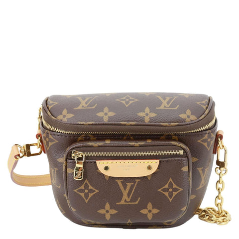 LOUIS VUITTON Mini Monogram Canvas Bumbag Brown