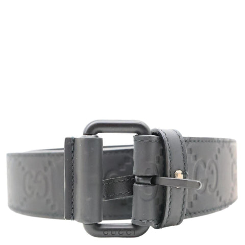 GUCCI GG Leather Belt Grey 771297 Size 110/44