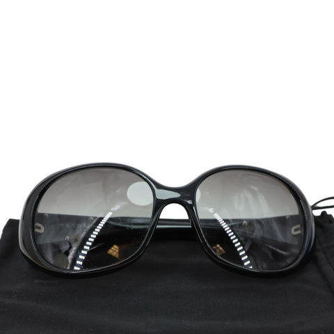 PRADA Oval Plastic Sunglasses Black