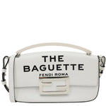 FENDI x Marc Jacobs Bow Printed Leather Baguette Bag Off White