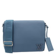 LOUIS VUITTON Takeoff Aerogram Leather Messenger Bag Navy Blue