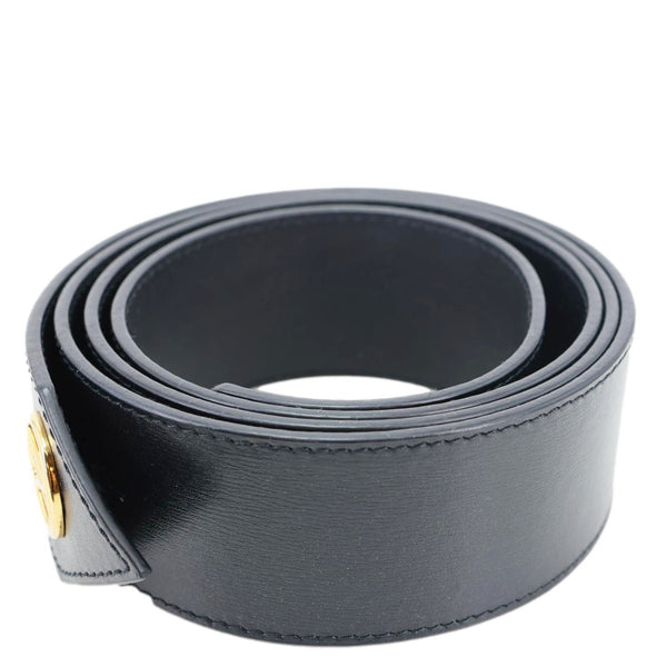 LOUIS VUITTON Tie The Knot 45mm Calf Leather Belt Black Size 80/32