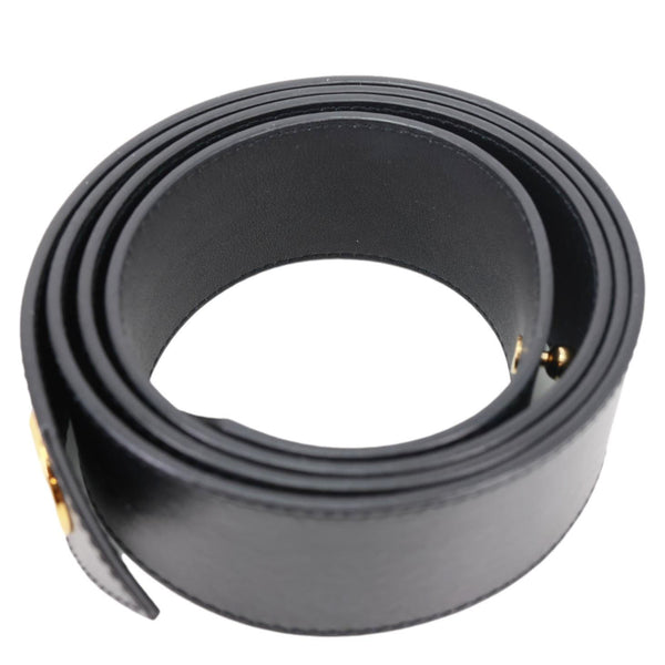 LOUIS VUITTON Tie The Knot 45mm Calf Leather Belt Black Size 80/32