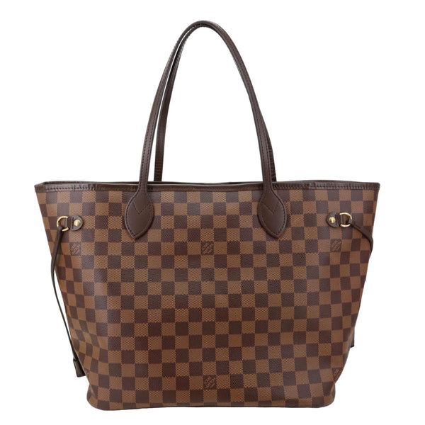 LOUIS VUITTON Neverfull MM Damier Ebene Tote Bag Brown