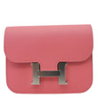 HERMES Constance Slim Calfskin Leather Wallet Rose Confetti Sanguine
