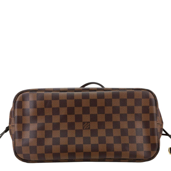 LOUIS VUITTON Neverfull MM Damier Ebene Tote Bag Brown