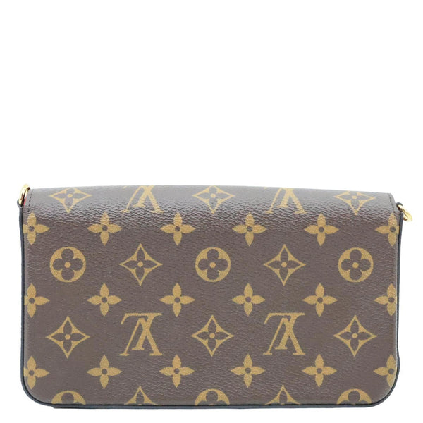 LOUIS VUITTON Felicie Pochette Monogram Canvas Crossbody Bag Brown