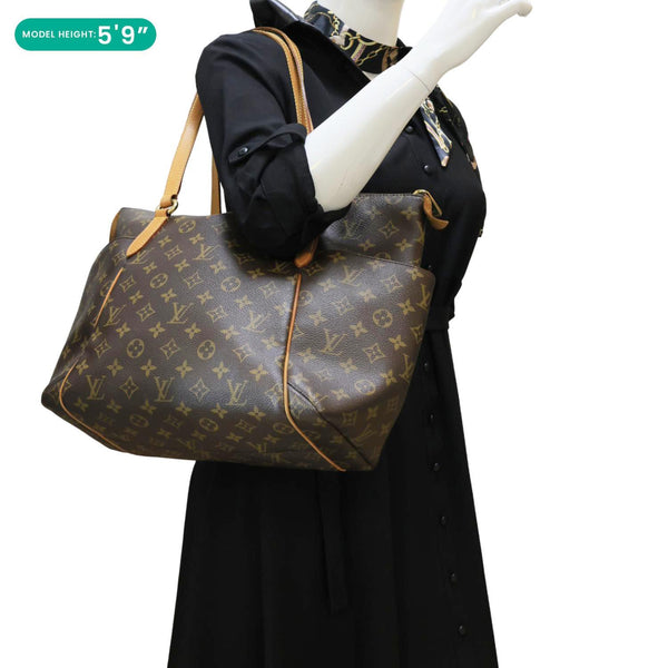 LOUIS VUITTON Totally MM Monogram Canvas Shoulder Tote Bag Brown