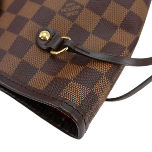 LOUIS VUITTON Neverfull MM Damier Ebene Tote Bag Brown