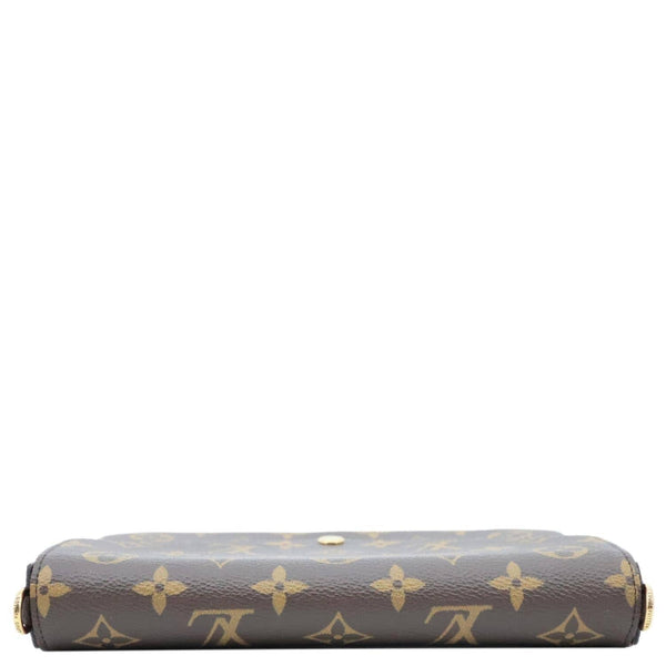 LOUIS VUITTON Felicie Pochette Monogram Canvas Crossbody Bag Brown