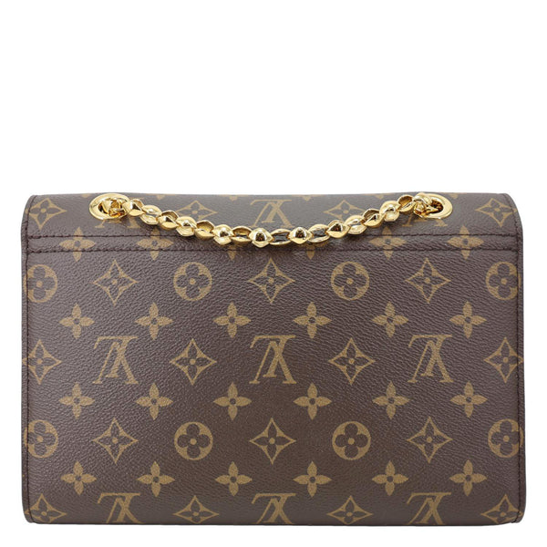 LOUIS VUITTON Victoire Monogram Canvas Chain Shoulder Bag Black