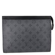LOUIS VUITTON Pochette Voyage MM Monogram Eclipse Canvas Pouch Bag Grey