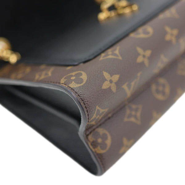 LOUIS VUITTON Victoire Monogram Canvas Chain Shoulder Bag Black