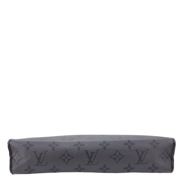 LOUIS VUITTON Pochette Voyage MM Monogram Eclipse Canvas Pouch Bag Grey