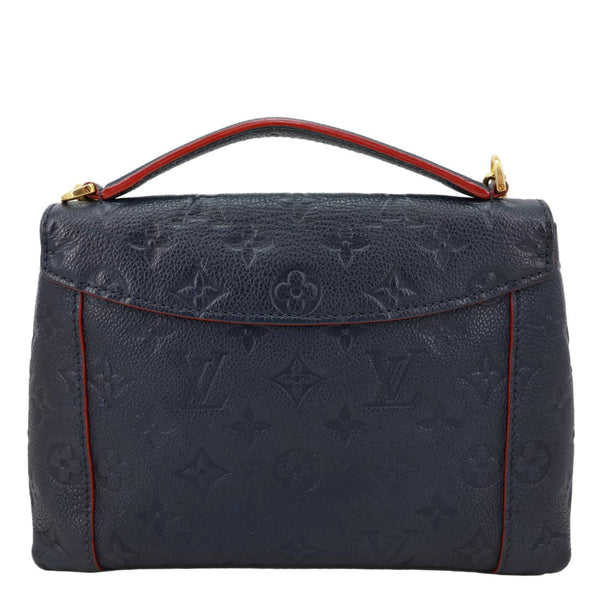 LOUIS VUITTON Blanche BB Monogram Empreinte Leather Shoulder Bag Navy Blue