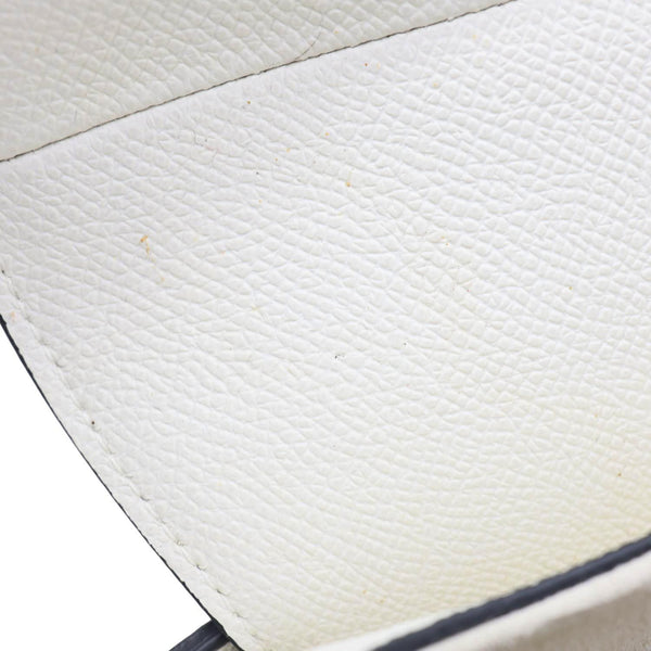 CHRISTIAN DIOR Saddle Grained Calfskin Leather Shoulder Bag Off White
