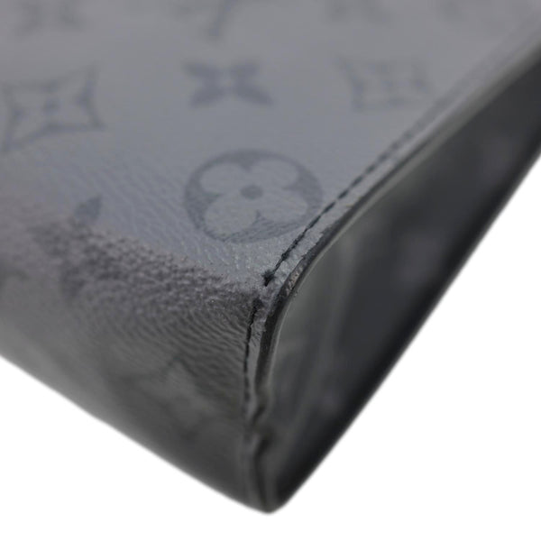 LOUIS VUITTON Pochette Voyage MM Monogram Eclipse Canvas Pouch Bag Grey