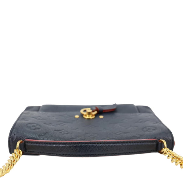 LOUIS VUITTON Blanche BB Monogram Empreinte Leather Shoulder Bag Navy Blue